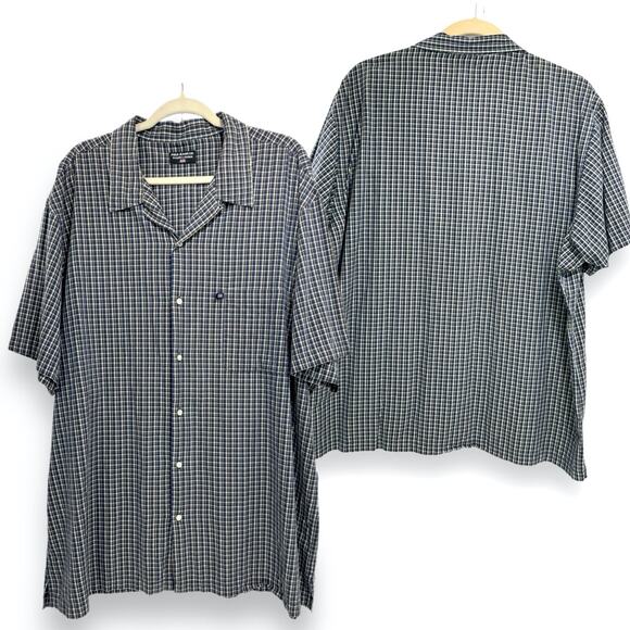 Polo Jeans Co Button Shirt Men XL READ Blue Plaid Ralph Lauren US Flag Vintage - Picture 3 of 10